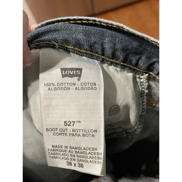Levi's Jeans 527 Slim Bootcut Western Cowboy Mid Rise Mens Size 36 X 34 - Picture 6 of 12